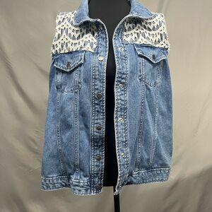 New Directions Denim and Lace Plus Size 1X